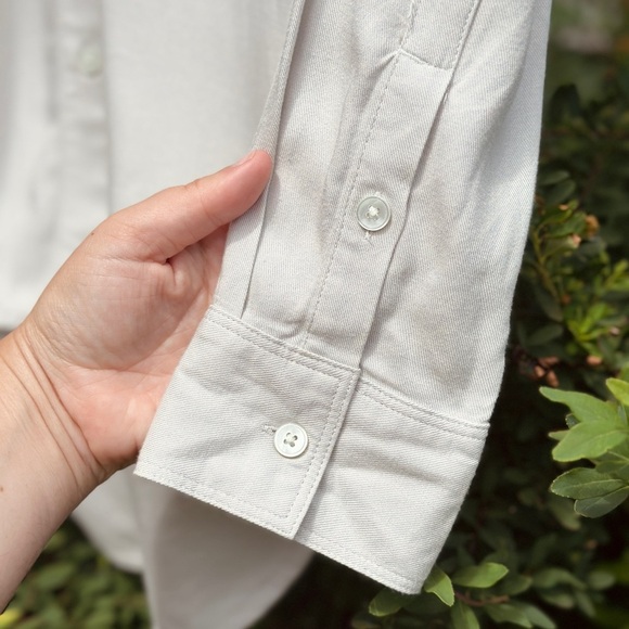Sunday Best Casual Rayon Shirt - Size S - light grey - button down - Picture 8 of 8